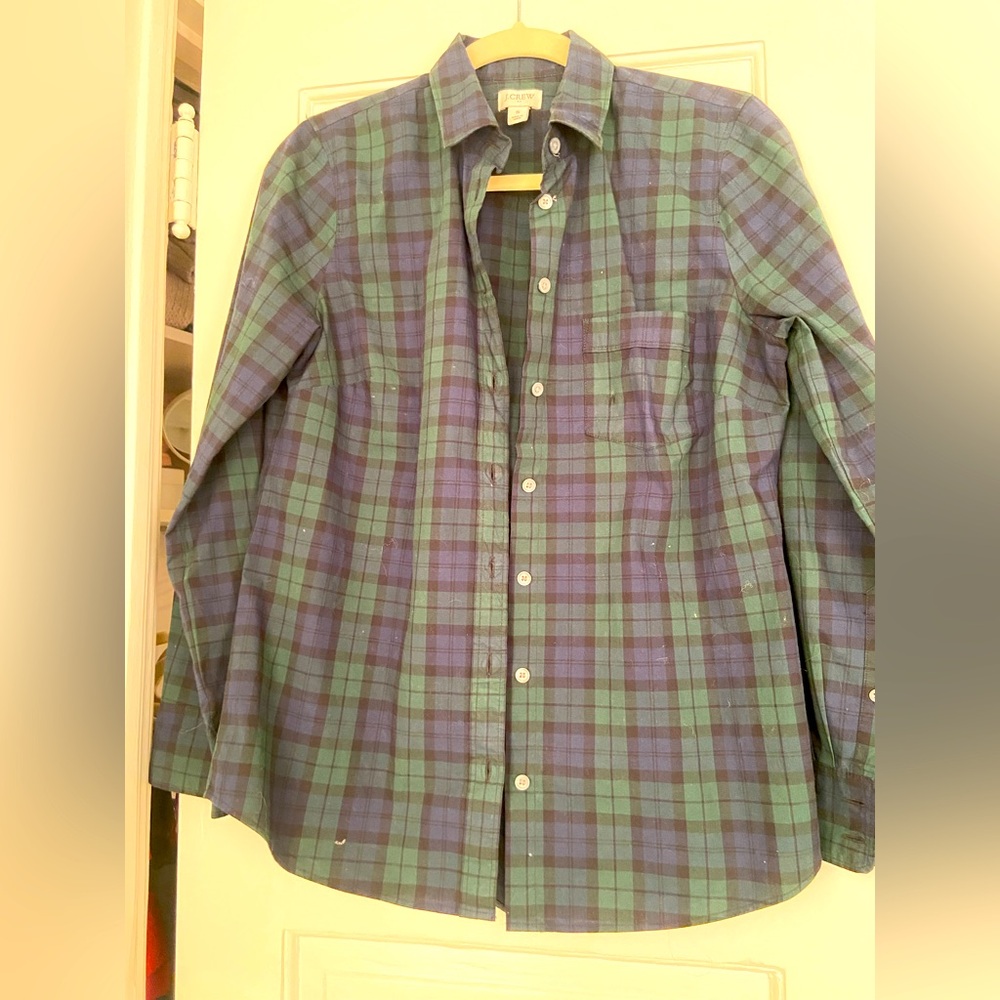 Jcrew Black watch Plaid Button Down